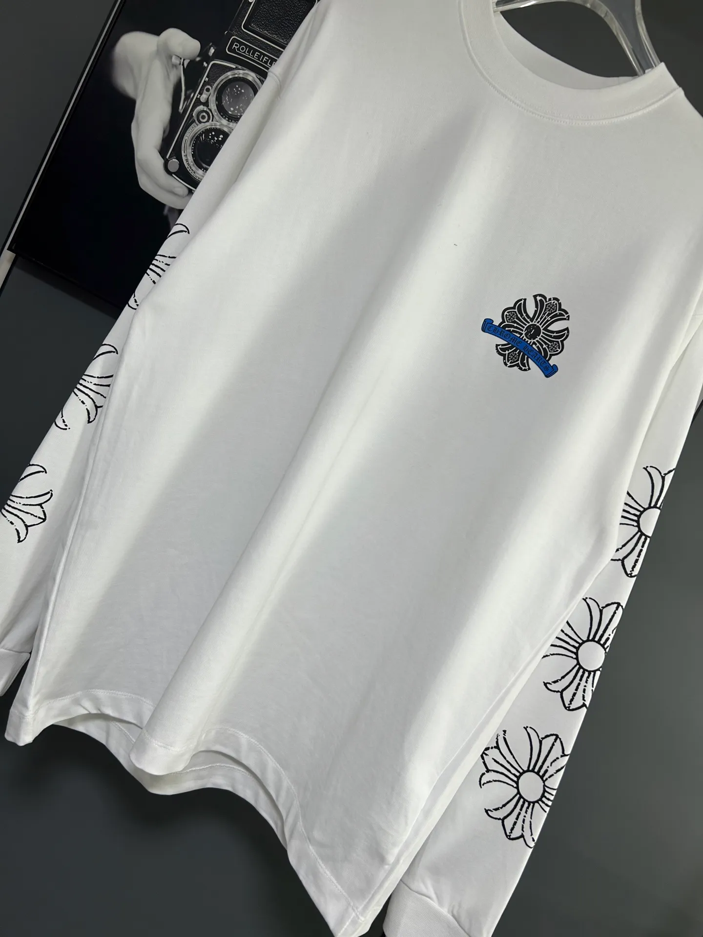 P230 2026 new (exclusive) Chrome Hearts autumn and winter limited edition heavyweight high-weight long-sleeved T-shirt, customized Dreamweaver Yayun ribbed cotton designer concept style Fabric: Heavy 380g Size: S M L XL Color: White Black